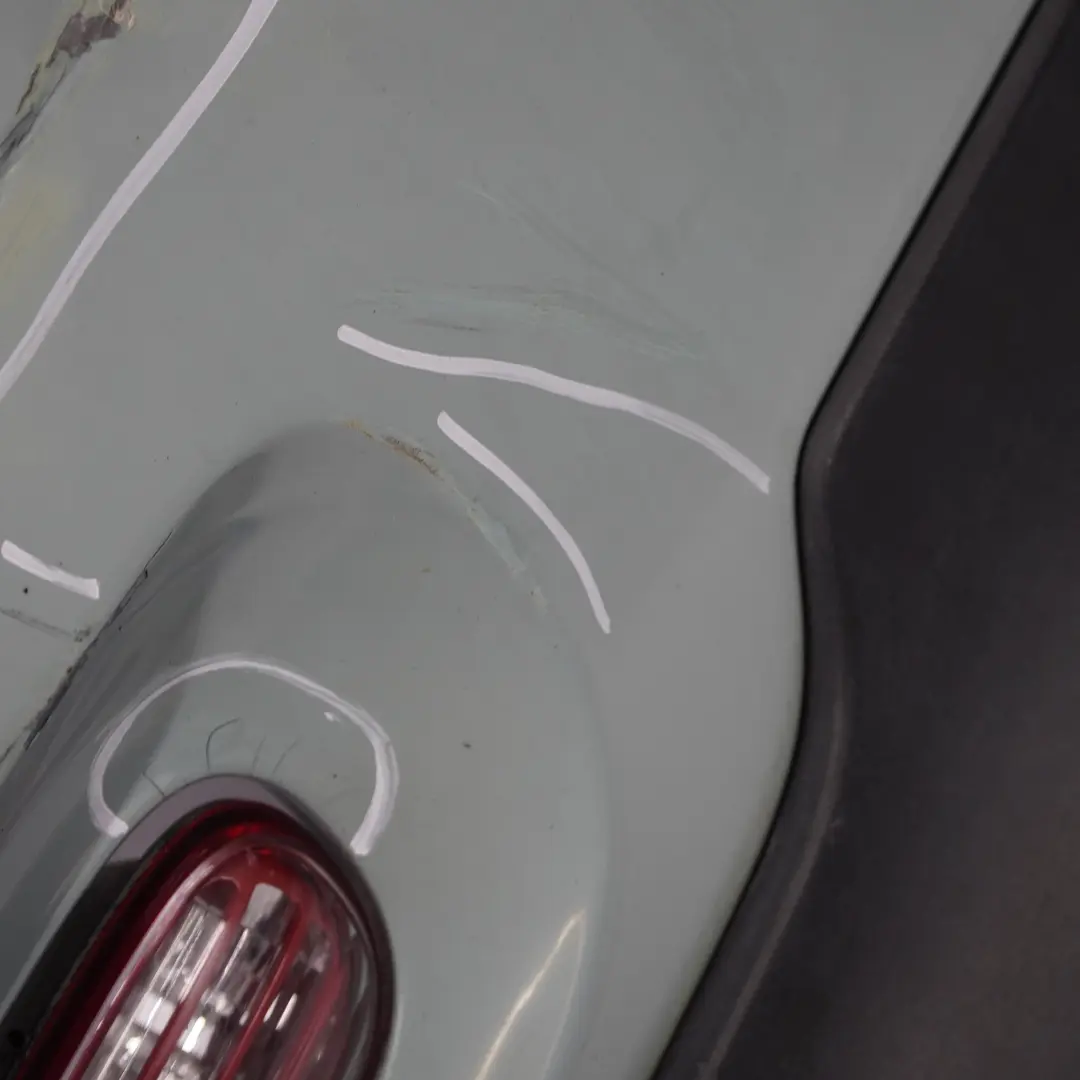 Bumper Panel Mini R56 R57 LCI R58 Trim Cover Ice Blue - B28 to Rear with Part number 7264355 Rear Bumper Panel Mini R56 R57 LCI R58 Trim Cover Ice Blue - B28 - SKU 7264355-ICE - Part number 7264355