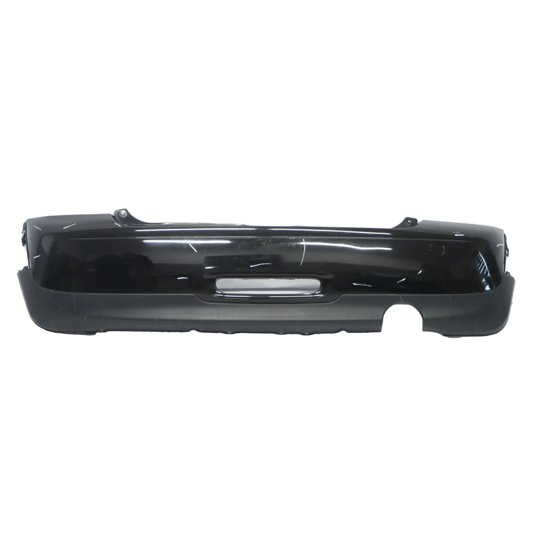 Mini R56 R57 LCI Embellecedor parachoques trasero Midnight Black Metallic - A94