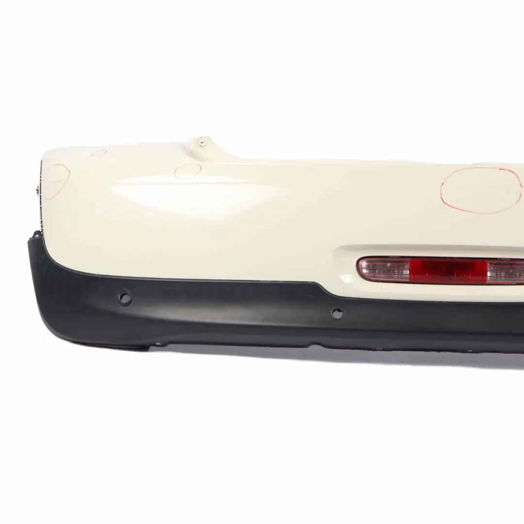 Mini Cooper R56 R57 LCI R58 Rear Bumper Trim Panel PDC Pepper White - 850 - SKU 7264355-PW - Part number 7264355