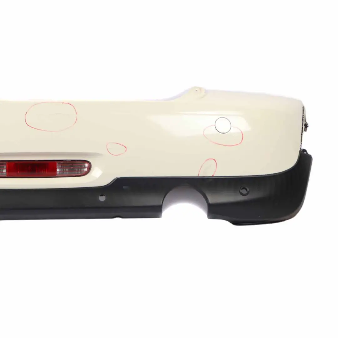 Bumper Trim Panel PDC Pepper White - 850 to Mini Cooper R56 R57 LCI R58 Rear with Part number 7264355 Mini Cooper R56 R57 LCI R58 Rear Bumper Trim Panel PDC Pepper White - 850 - SKU 7264355-PW - Part number 7264355