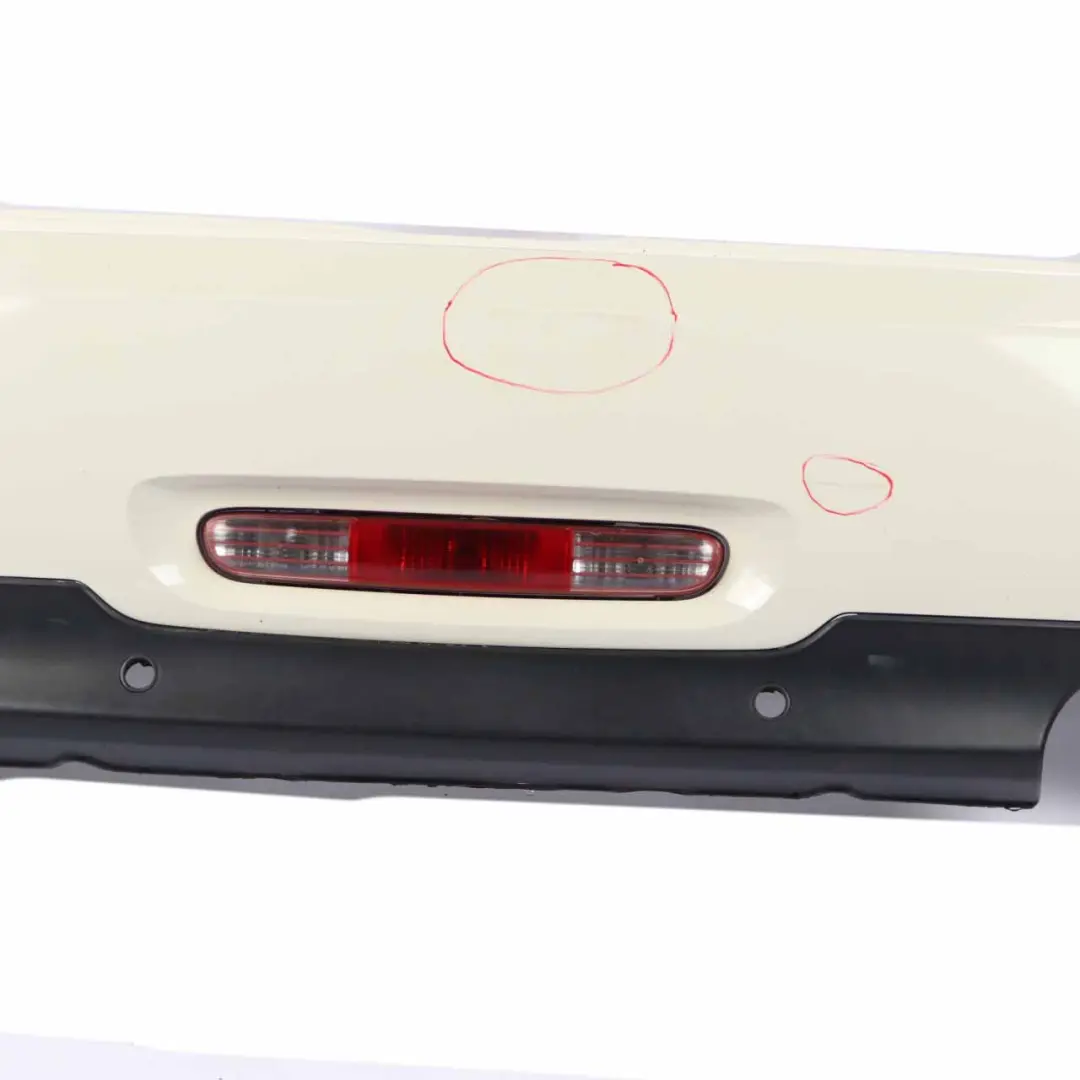 Bumper Trim Panel PDC Pepper White - 850 to Mini Cooper R56 R57 LCI R58 Rear with Part number 7264355 Mini Cooper R56 R57 LCI R58 Rear Bumper Trim Panel PDC Pepper White - 850 - SKU 7264355-PW - Part number 7264355