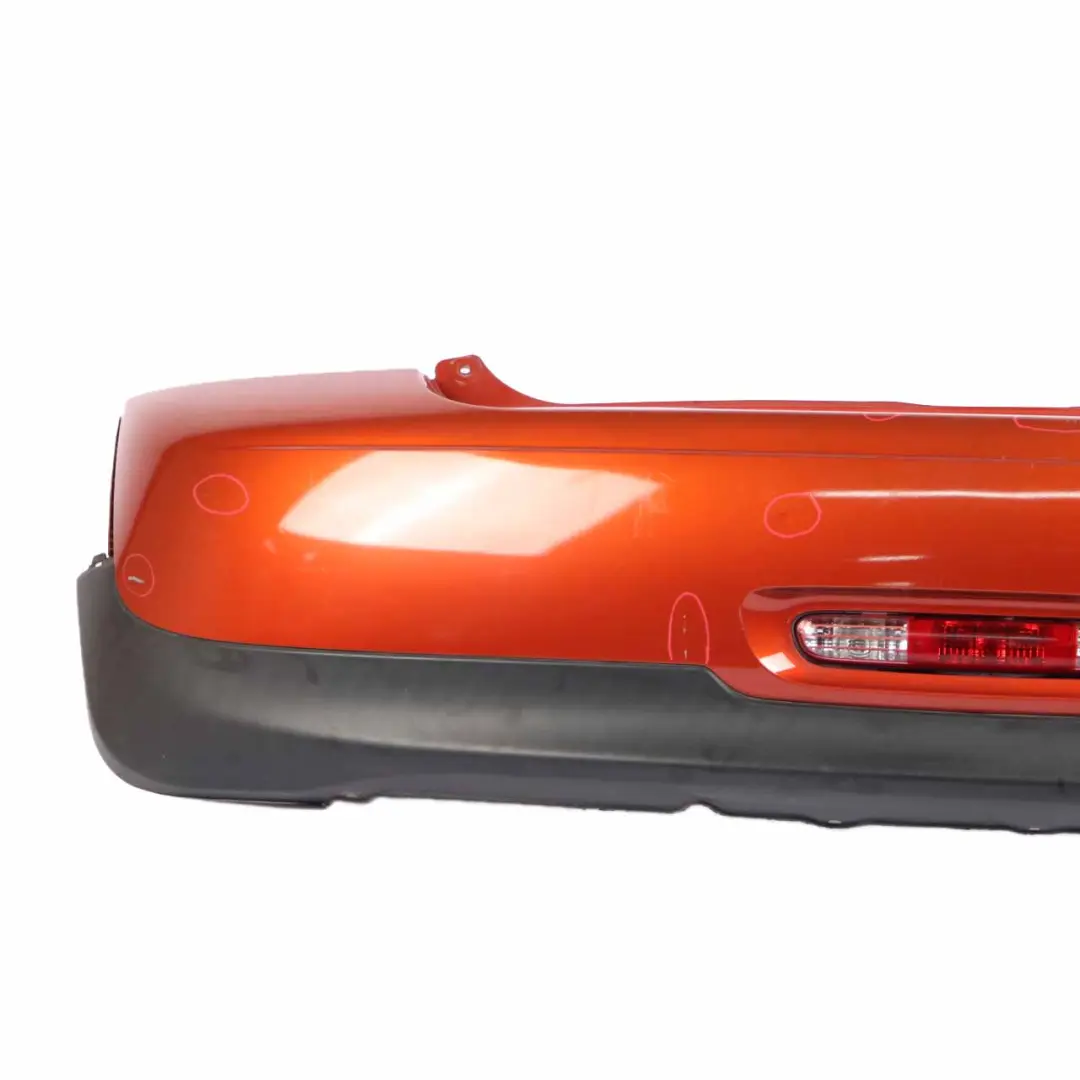 Bumper Panel Mini R56 R57 LCI R58 Trim Cover Spice Orange Metallic - B23 to Rear with Part number 7264355 Rear Bumper Panel Mini R56 R57 LCI R58 Trim Cover Spice Orange Metallic - B23 - SKU 7264355-SPICE - Part number 7264355