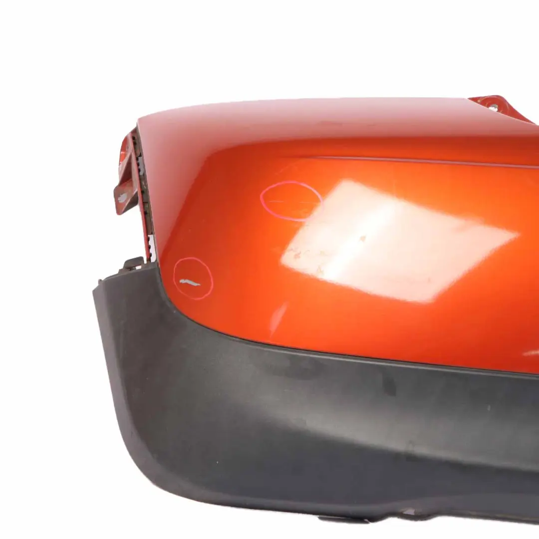 Bumper Panel Mini R56 R57 LCI R58 Trim Cover Spice Orange Metallic - B23 to Rear with Part number 7264355 Rear Bumper Panel Mini R56 R57 LCI R58 Trim Cover Spice Orange Metallic - B23 - SKU 7264355-SPICE - Part number 7264355