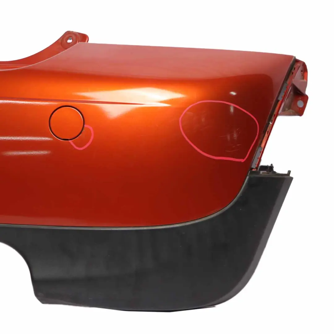 Bumper Panel Mini R56 R57 LCI R58 Trim Cover Spice Orange Metallic - B23 to Rear with Part number 7264355 Rear Bumper Panel Mini R56 R57 LCI R58 Trim Cover Spice Orange Metallic - B23 - SKU 7264355-SPICE - Part number 7264355