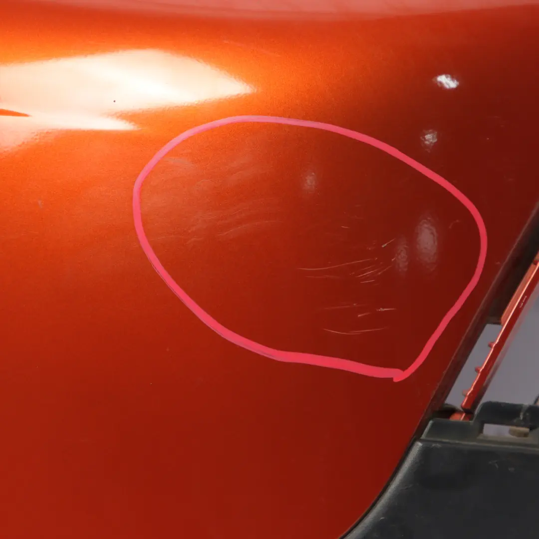 Bumper Panel Mini R56 R57 LCI R58 Trim Cover Spice Orange Metallic - B23 to Rear with Part number 7264355 Rear Bumper Panel Mini R56 R57 LCI R58 Trim Cover Spice Orange Metallic - B23 - SKU 7264355-SPICE - Part number 7264355