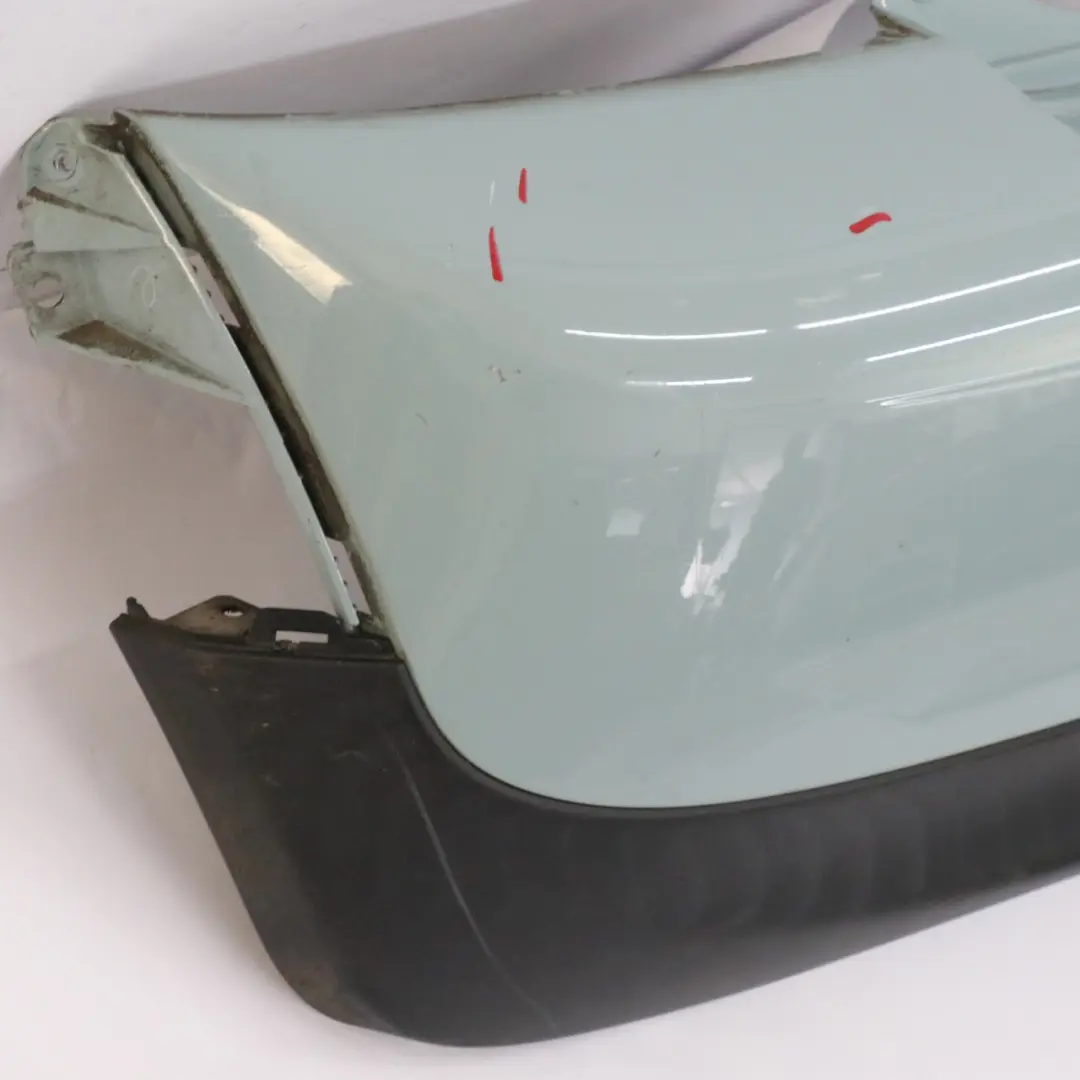 Bumper Trim Panel Covering R57 LCI R58 Ice Blue - B28 to Mini R56 LCI Rear with Part number 7264356 Mini R56 LCI Rear Bumper Trim Panel Covering R57 LCI R58 Ice Blue - B28 - SKU 7264356-ICE - Part number 7264356