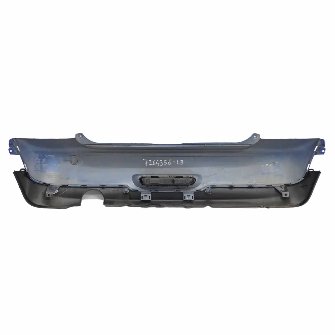 Stossfänger Hinten Lightning Blue Blau Metallic - A63 für Mini Cooper R56 R57 LCI mit Teilenummer 7264356 Mini Cooper R56 R57 LCI Stossfänger Hinten Lightning Blue Blau Metallic - A63 - SKU 7264356-LB - Teilenummer 7264356