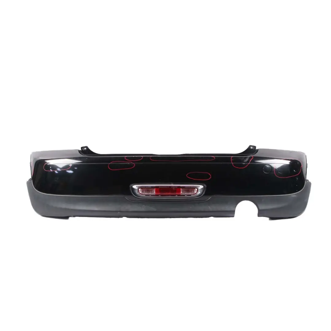 Mini R56 LCI Rear Bumper Trim Panel PDC R57 LCI R58 Midnight Black Metallic A94 - SKU 7264356-MNB3 - Part number 7264356