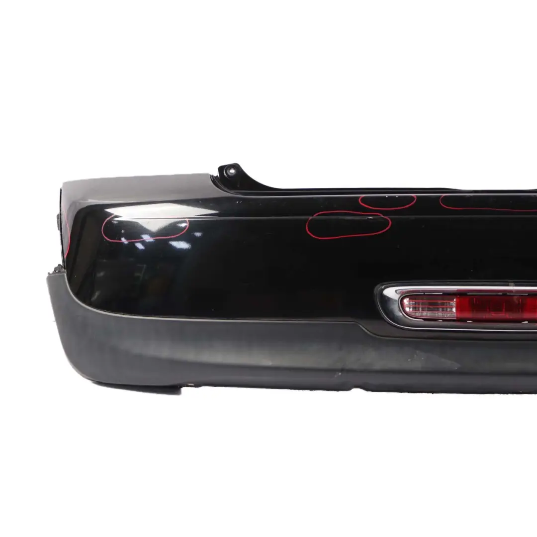 Mini R56 LCI Rear Bumper Trim Panel PDC R57 LCI R58 Midnight Black Metallic A94 - SKU 7264356-MNB3 - Part number 7264356