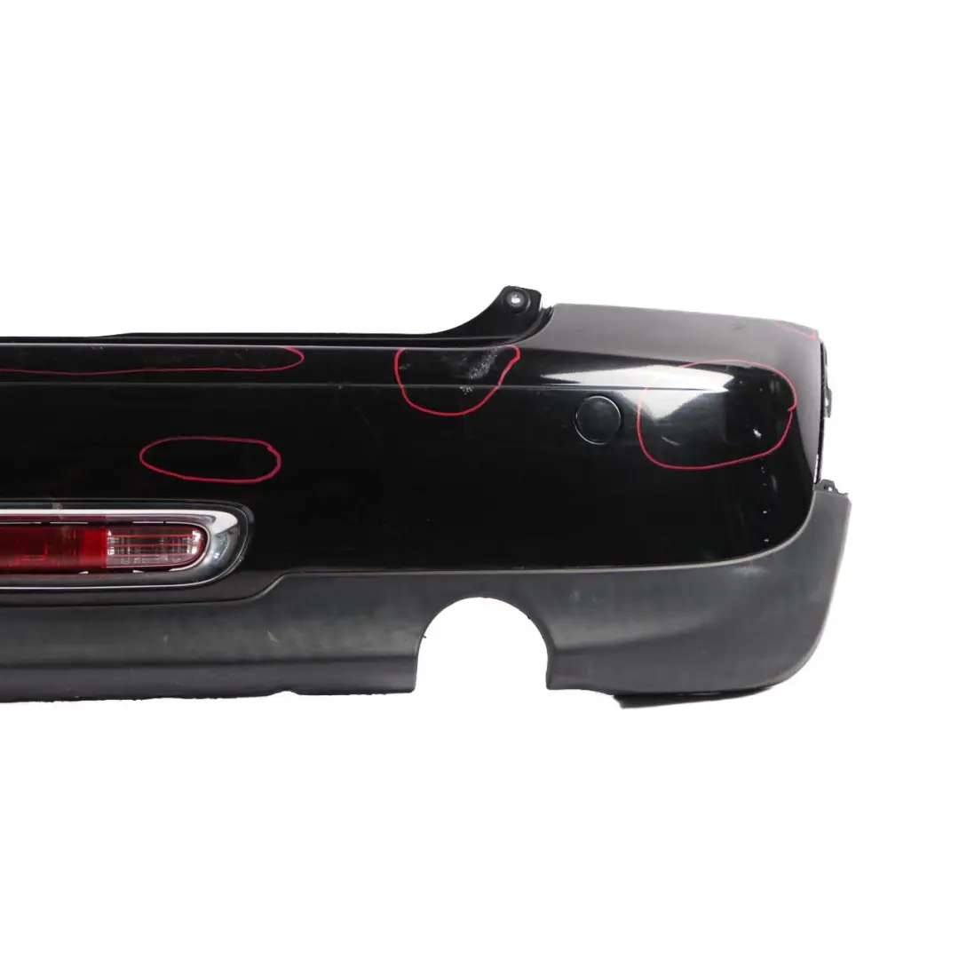 Mini R56 LCI Rear Bumper Trim Panel PDC R57 LCI R58 Midnight Black Metallic A94 - SKU 7264356-MNB3 - Part number 7264356