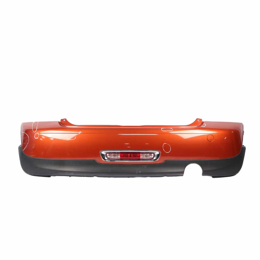 Bumper Trim Panel R57 LCI R58 Spice Orange Metallic - B23 to Mini R56 LCI Rear with Part number 7264356 Mini R56 LCI Rear Bumper Trim Panel R57 LCI R58 Spice Orange Metallic - B23 - SKU 7264356-SPICE - Part number 7264356
