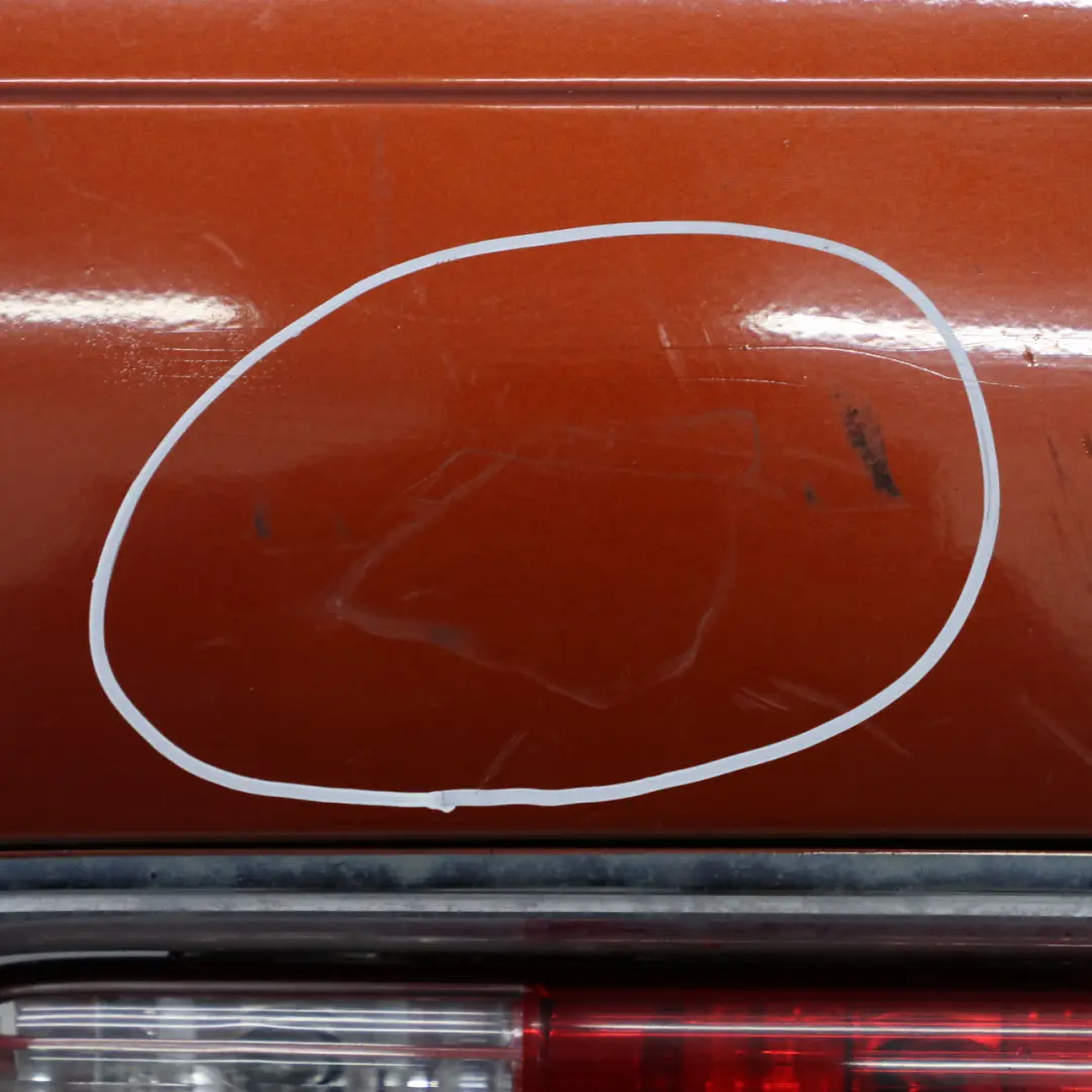 Bumper Trim Panel R57 LCI R58 Spice Orange Metallic - B23 to Mini R56 LCI Rear with Part number 7264356 Mini R56 LCI Rear Bumper Trim Panel R57 LCI R58 Spice Orange Metallic - B23 - SKU 7264356-SPICE1 - Part number 7264356