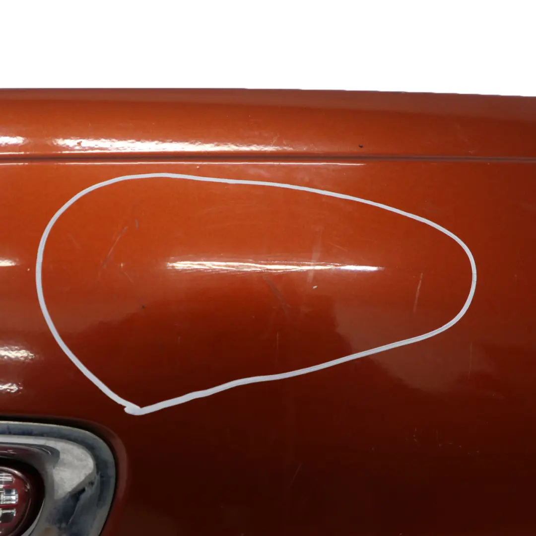 Bumper Trim Panel R57 LCI R58 Spice Orange Metallic - B23 to Mini R56 LCI Rear with Part number 7264356 Mini R56 LCI Rear Bumper Trim Panel R57 LCI R58 Spice Orange Metallic - B23 - SKU 7264356-SPICE1 - Part number 7264356