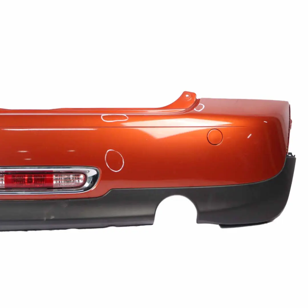 Bumper Trim Panel R57 LCI R58 Spice Orange Metallic - B23 to Mini R56 LCI Rear with Part number 7264356 Mini R56 LCI Rear Bumper Trim Panel R57 LCI R58 Spice Orange Metallic - B23 - SKU 7264356-SPICE - Part number 7264356