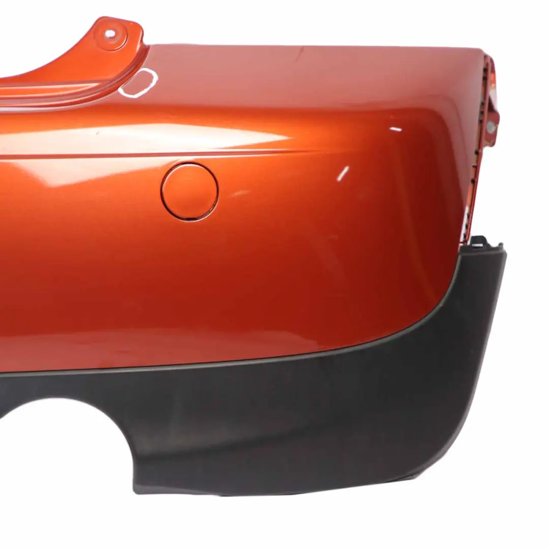 Bumper Trim Panel R57 LCI R58 Spice Orange Metallic - B23 to Mini R56 LCI Rear with Part number 7264356 Mini R56 LCI Rear Bumper Trim Panel R57 LCI R58 Spice Orange Metallic - B23 - SKU 7264356-SPICE - Part number 7264356