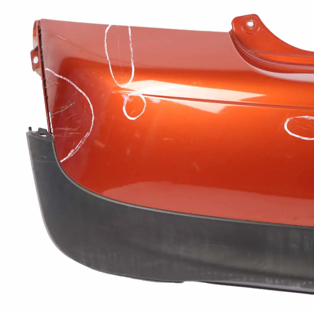 Bumper Trim Panel R57 LCI R58 Spice Orange Metallic - B23 to Mini R56 LCI Rear with Part number 7264356 Mini R56 LCI Rear Bumper Trim Panel R57 LCI R58 Spice Orange Metallic - B23 - SKU 7264356-SPICE - Part number 7264356