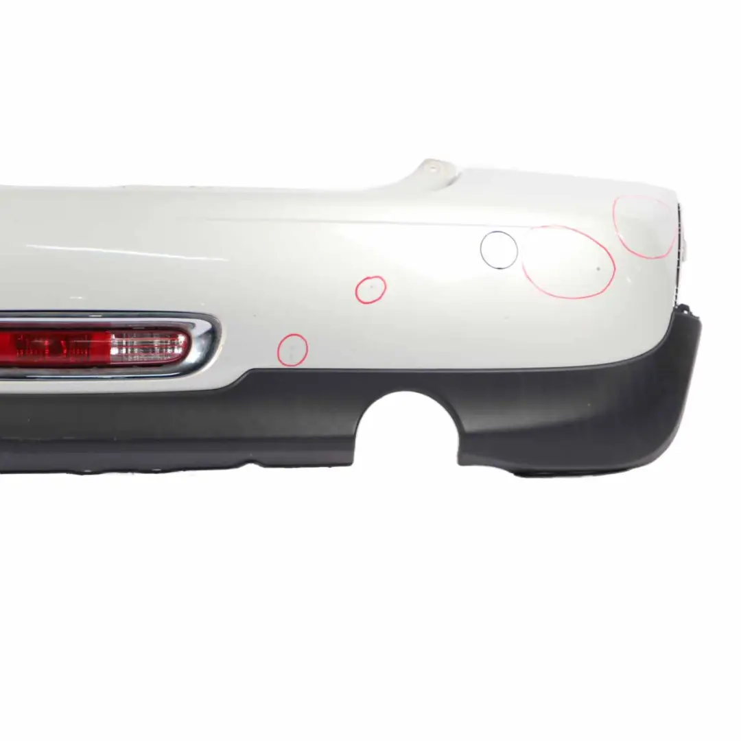 Mini R56 LCI Rear Bumper Trim Panel R57 LCI R58 White Silver Metallic - A62 - SKU 7264356-WS - Part number 7264356