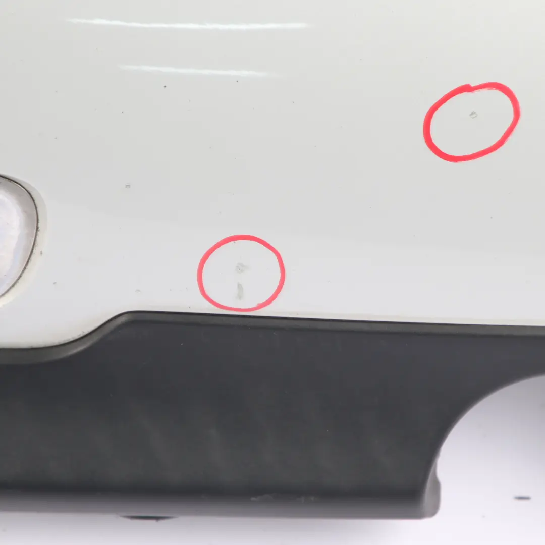 Bumper Trim Panel R57 LCI R58 White Silver Metallic - A62 to Mini R56 LCI Rear with Part number 7264356 Mini R56 LCI Rear Bumper Trim Panel R57 LCI R58 White Silver Metallic - A62 - SKU 7264356-WS - Part number 7264356