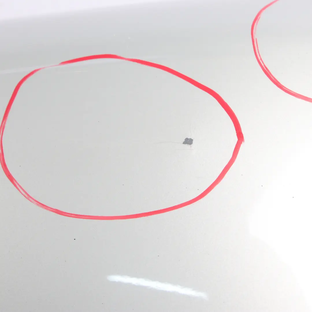 Mini R56 LCI Rear Bumper Trim Panel R57 LCI R58 White Silver Metallic - A62 - SKU 7264356-WS - Part number 7264356