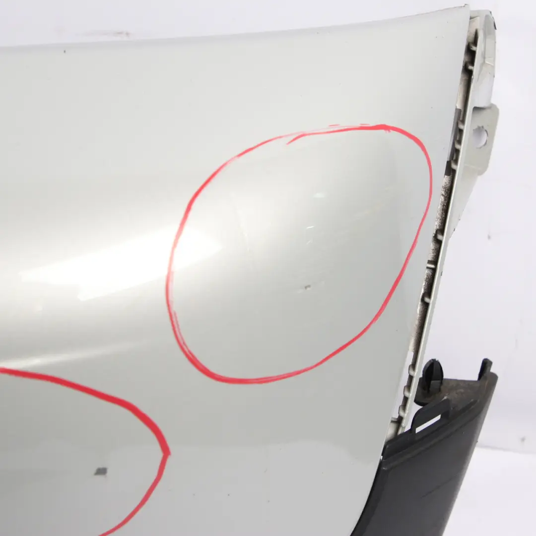Bumper Trim Panel R57 LCI R58 White Silver Metallic - A62 to Mini R56 LCI Rear with Part number 7264356 Mini R56 LCI Rear Bumper Trim Panel R57 LCI R58 White Silver Metallic - A62 - SKU 7264356-WS - Part number 7264356