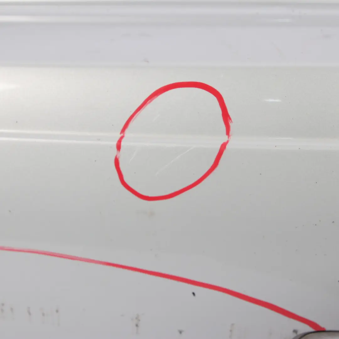 Bumper Trim Panel R57 LCI R58 White Silver Metallic - A62 to Mini R56 LCI Rear with Part number 7264356 Mini R56 LCI Rear Bumper Trim Panel R57 LCI R58 White Silver Metallic - A62 - SKU 7264356-WS - Part number 7264356