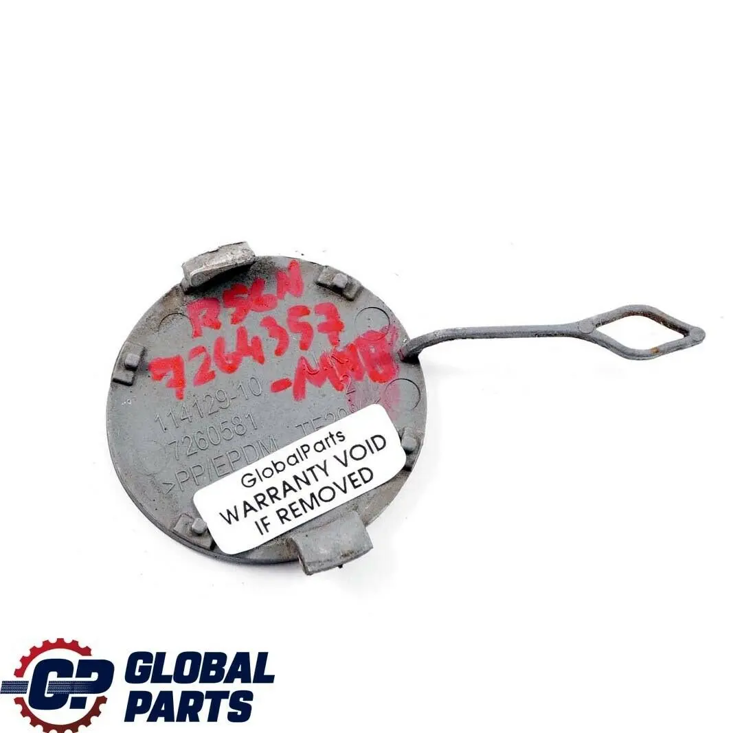 Mini R56 LCI Rear Bumper Towing Lug Eye Cover Trim Right O/S Midnight Black - SKU 7264357-MNB - Part number 7264357