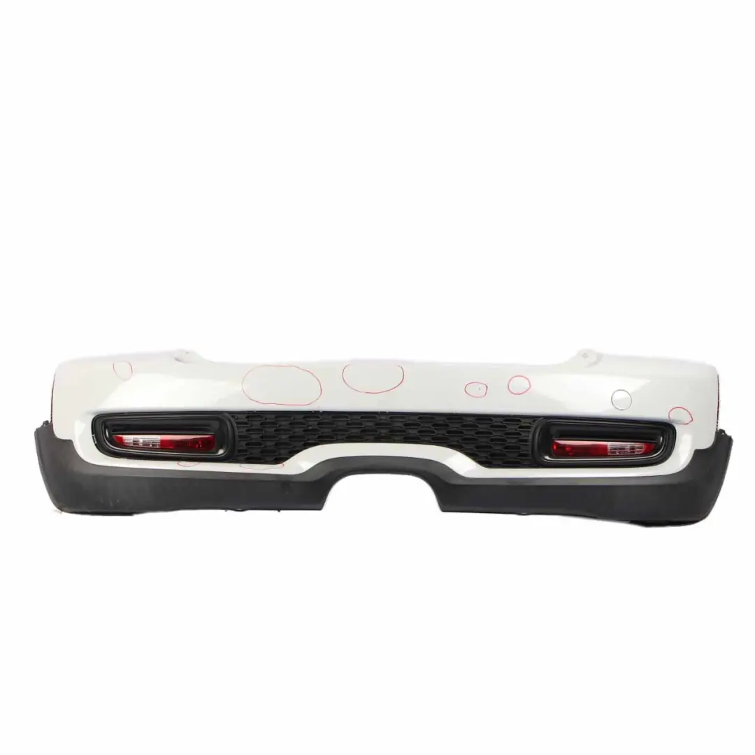 Complete Rear Bumper Trim Pepper White - 850 to Mini Cooper S R56 R57 LCI 1 with Part number 7264358 Mini Cooper S R56 R57 LCI 1 Complete Rear Bumper Trim Pepper White - 850 - SKU 7264358-PW1 - Part number 7264358