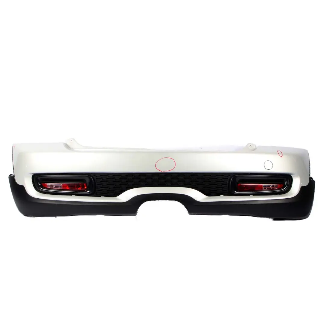Complete Rear Bumper Trim White Silver Metallic - A62 to Mini Cooper S R56 R57 LCI with Part number 7264358 Mini Cooper S R56 R57 LCI Complete Rear Bumper Trim White Silver Metallic - A62 - SKU 7264358-WS - Part number 7264358