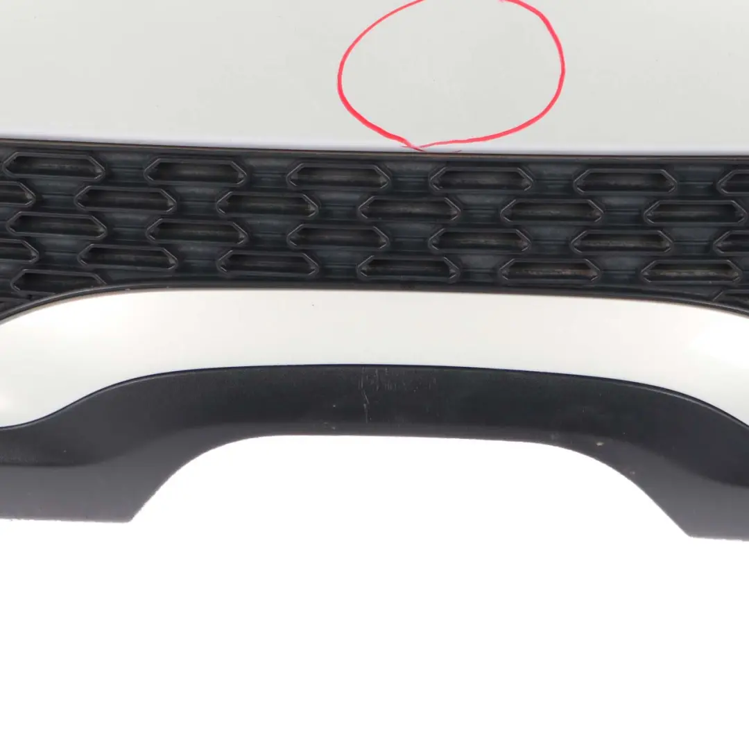 Complete Rear Bumper Trim White Silver Metallic - A62 to Mini Cooper S R56 R57 LCI with Part number 7264358 Mini Cooper S R56 R57 LCI Complete Rear Bumper Trim White Silver Metallic - A62 - SKU 7264358-WS - Part number 7264358