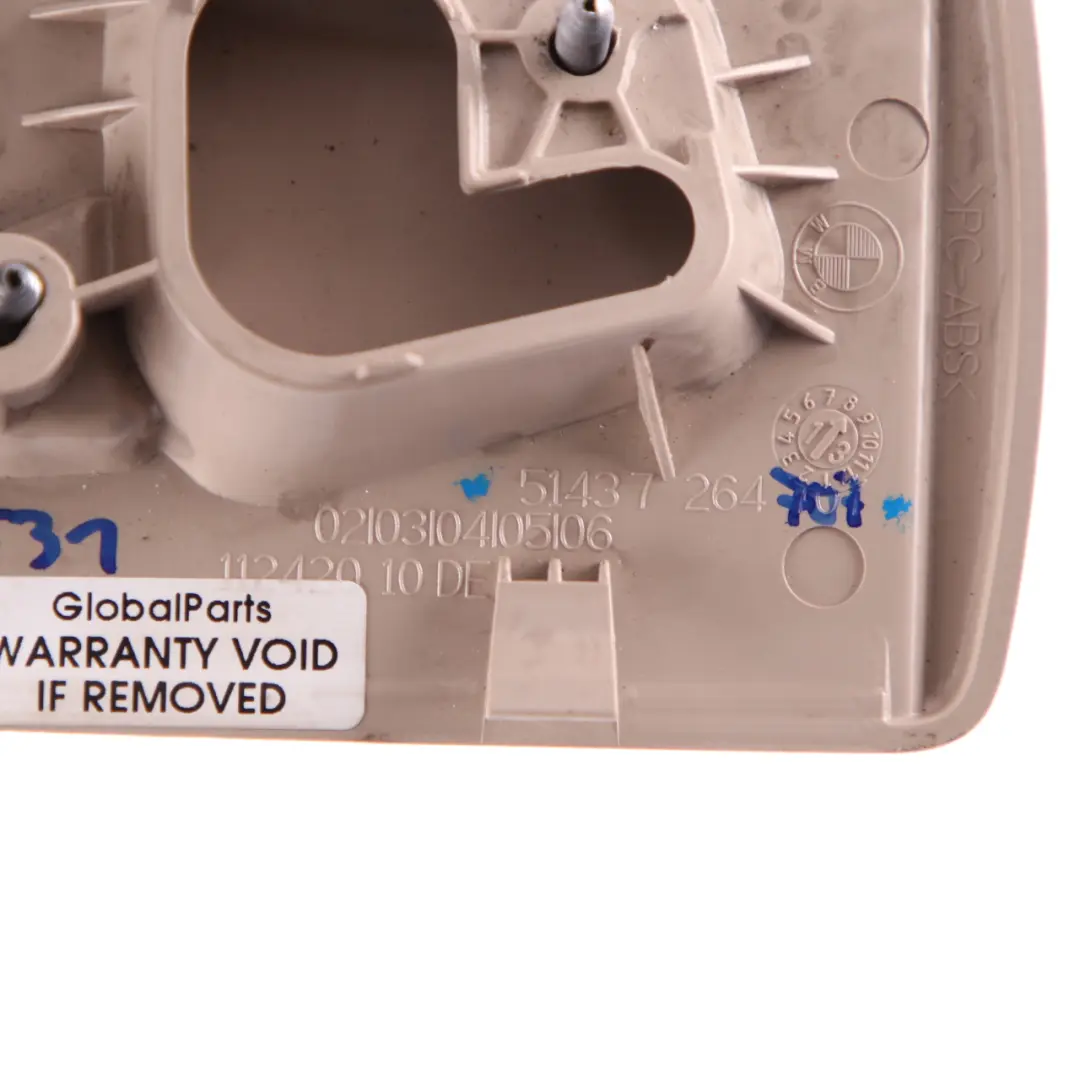 Roof Cover Headlining Bracket Veneto Beige Trim Left N/S to BMW F31 with Part number 7264707 BMW F31 Roof Cover Headlining Bracket Veneto Beige Trim Left N/S - SKU 7264707 - Part number 7264707