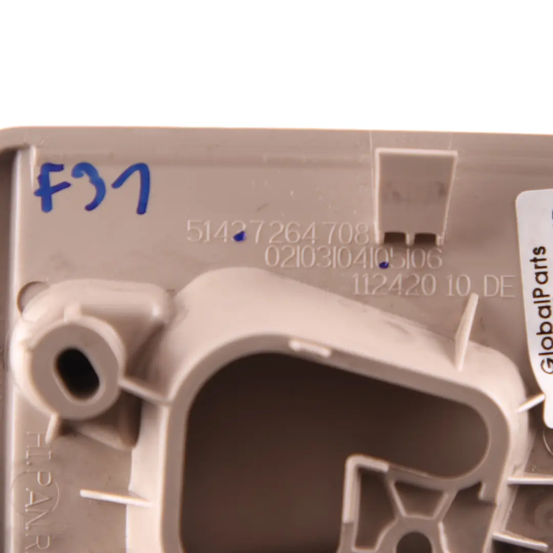 Roof Cover Headlining Bracket Veneto Beige Trim Right O/S to BMW F31 with Part number 7264708 BMW F31 Roof Cover Headlining Bracket Veneto Beige Trim Right O/S - SKU 7264708 - Part number 7264708