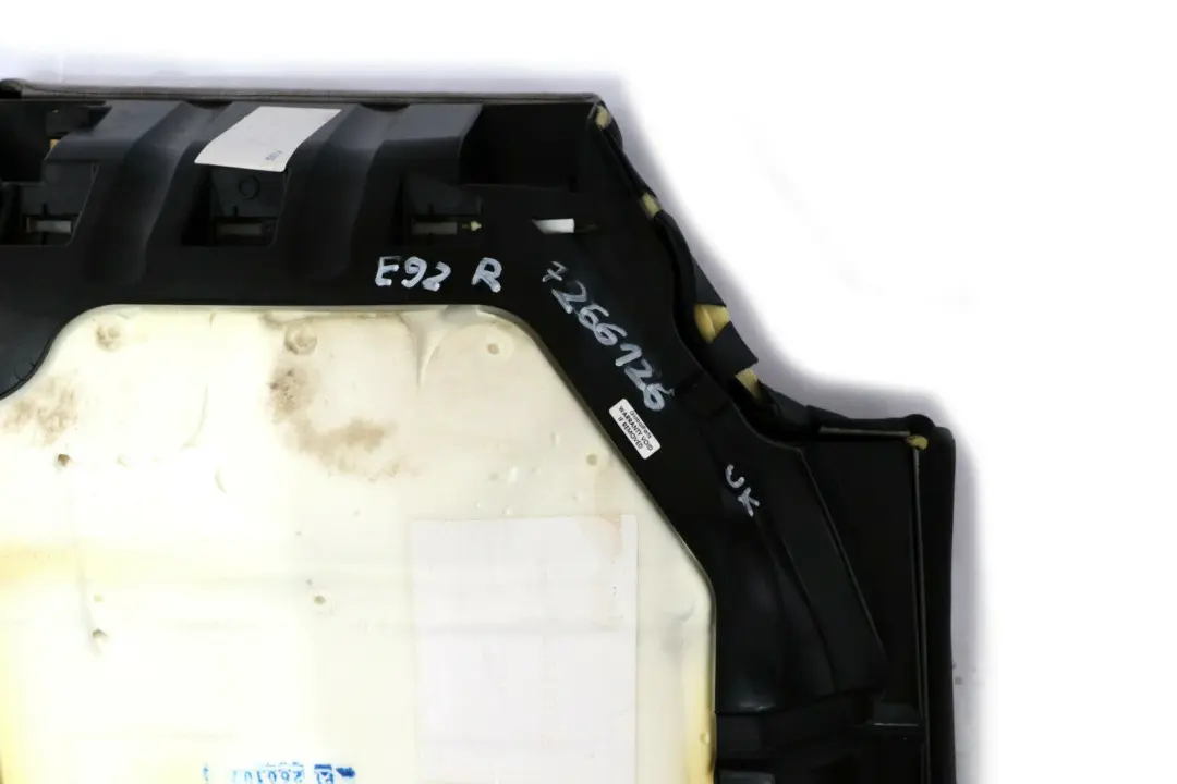 Cuero Negro Asiento Trasero Derecho Funda Sofa para BMW E92 Coupe con número de pieza 7266126 BMW E92 Coupe Cuero Negro Asiento Trasero Derecho Funda Sofa - SKU 7266126 - Número de pieza 7266126