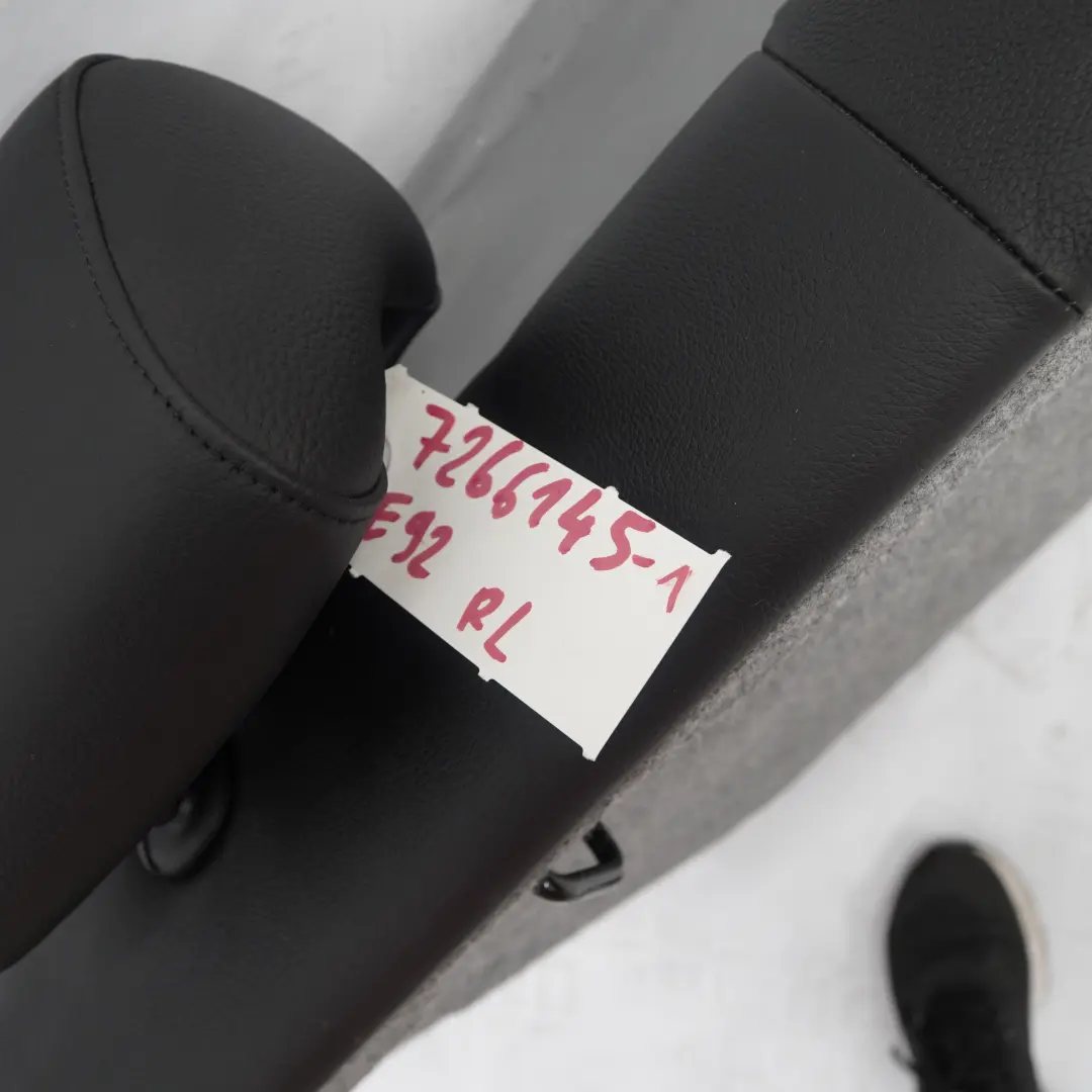 Backrest Seat Rear Left N/S Cover Black Leather Dakota Armrest to BMW 3 E92 with Part number 7266145 BMW 3 E92 Backrest Seat Rear Left N/S Cover Black Leather Dakota Armrest - SKU 7266145-1 - Part number 7266145