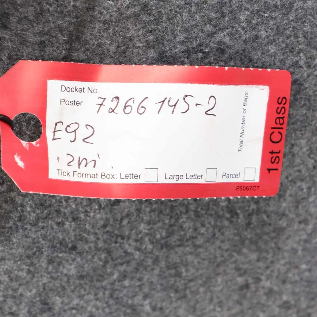 Backrest Rear Left Seat N/S Cover Black Leather Armrest Cup Holder to BMW E92 with Part number 7266145 BMW E92 Backrest Rear Left Seat N/S Cover Black Leather Armrest Cup Holder - SKU 7266145-2 - Part number 7266145