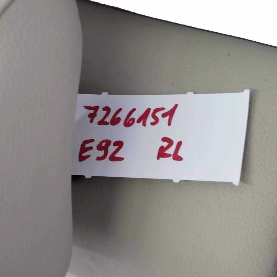 BMW E92 LCI Sitzrückenlehne Abdeckung hinten links Rückenlehne Leder Oyster - SKU 7266151 - Teilenummer 7266151
