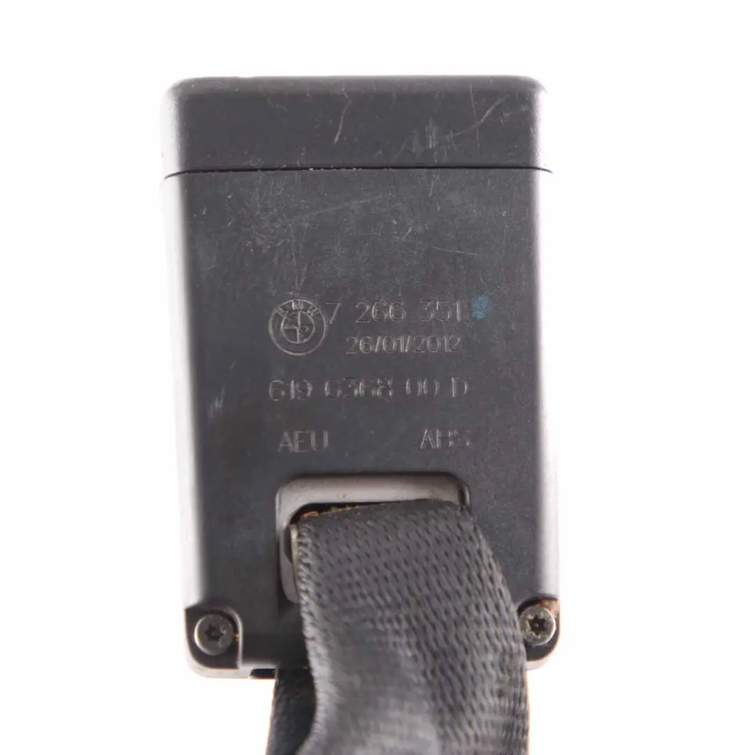 Right O/S Middle Seat Lower Belt Strap Buckle to BMW F20 F30 Rear with Part number 7266351 BMW F20 F30 Rear Right O/S Middle Seat Lower Belt Strap Buckle - SKU 7266351 - Part number 7266351