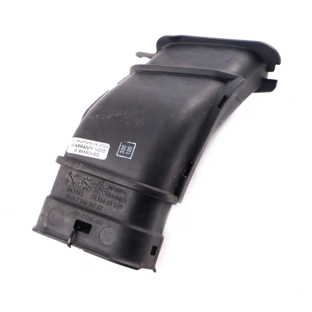 Mini R55 R56 R57 LCI Kanał Powietrza Chłodzenia Hamulców Tylny Lewy - SKU 7266547-1 - Numer Części 7266547