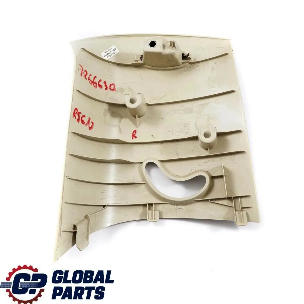 BMW MINI Cooper One R56 LCI Trim Cover Column C Right O/S Light Beige 7141534 - SKU 7266630 - Part number 7266630