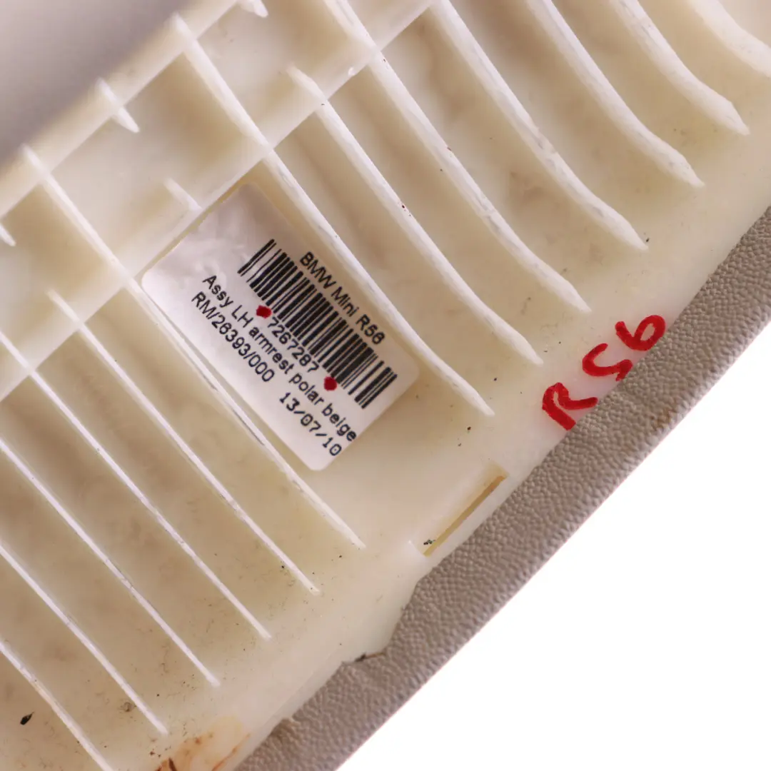 Bracciolo Porta Rivestimento Pannello Sinistro Beige Polare per Mini Cooper R56 LCI con numero di parte 7267287 Mini Cooper R56 LCI Bracciolo Porta Rivestimento Pannello Sinistro Beige Polare - SKU 7267287 - Numero di parte 7267287