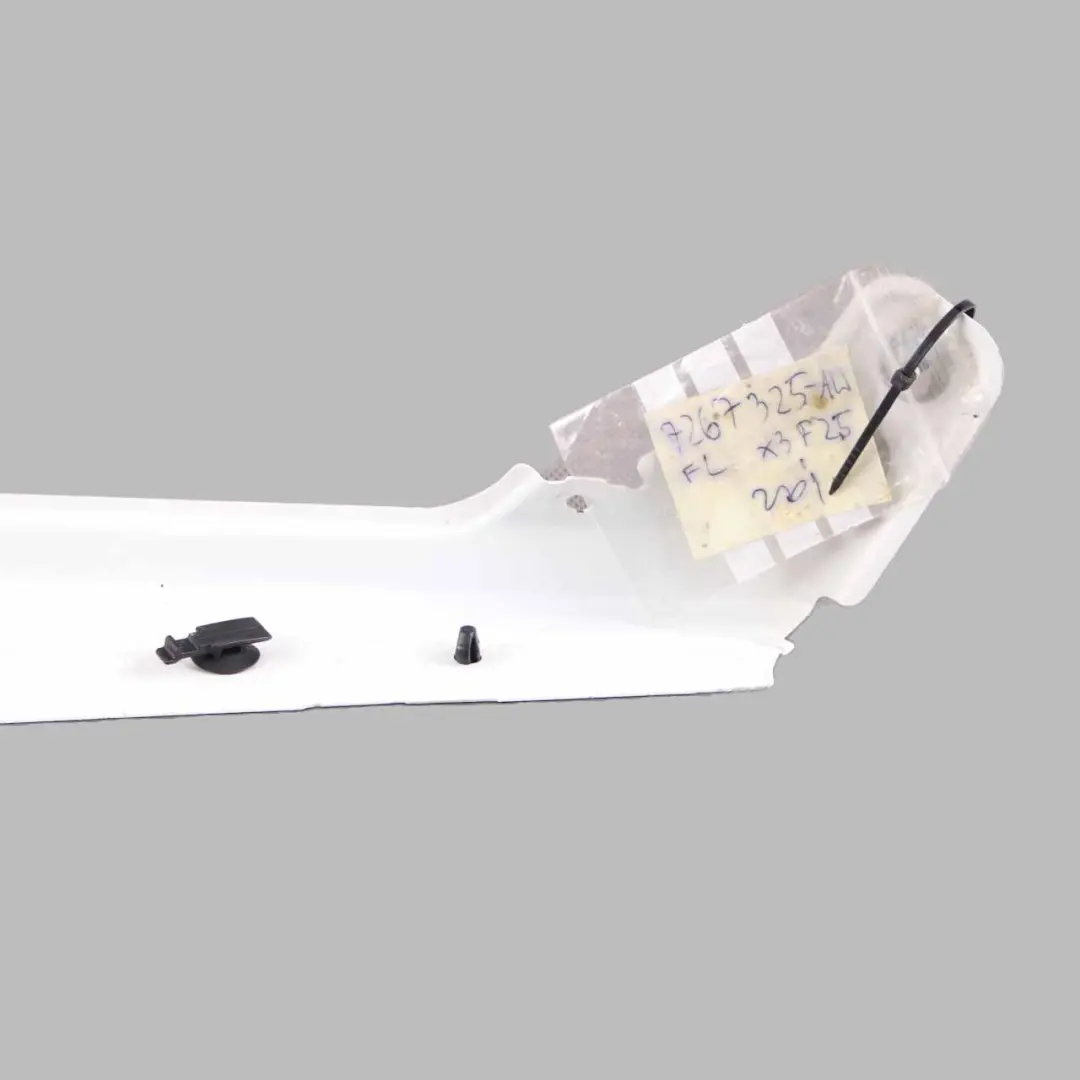 Side Panel Fender Bracket Mount Front Left N/S Bottom Alpinweiss 300 to BMW X3 F25 with Part number 7267325 BMW X3 F25 Side Panel Fender Bracket Mount Front Left N/S Bottom Alpinweiss 300 - SKU 7267325-AW - Part number 7267325