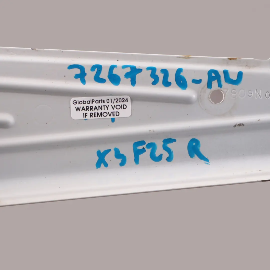 BMW X3 F25 Side Panel Fender Bracket Lower Front Right O/S Alpine White - 300 - SKU 7267326-AW - Part number 7267326