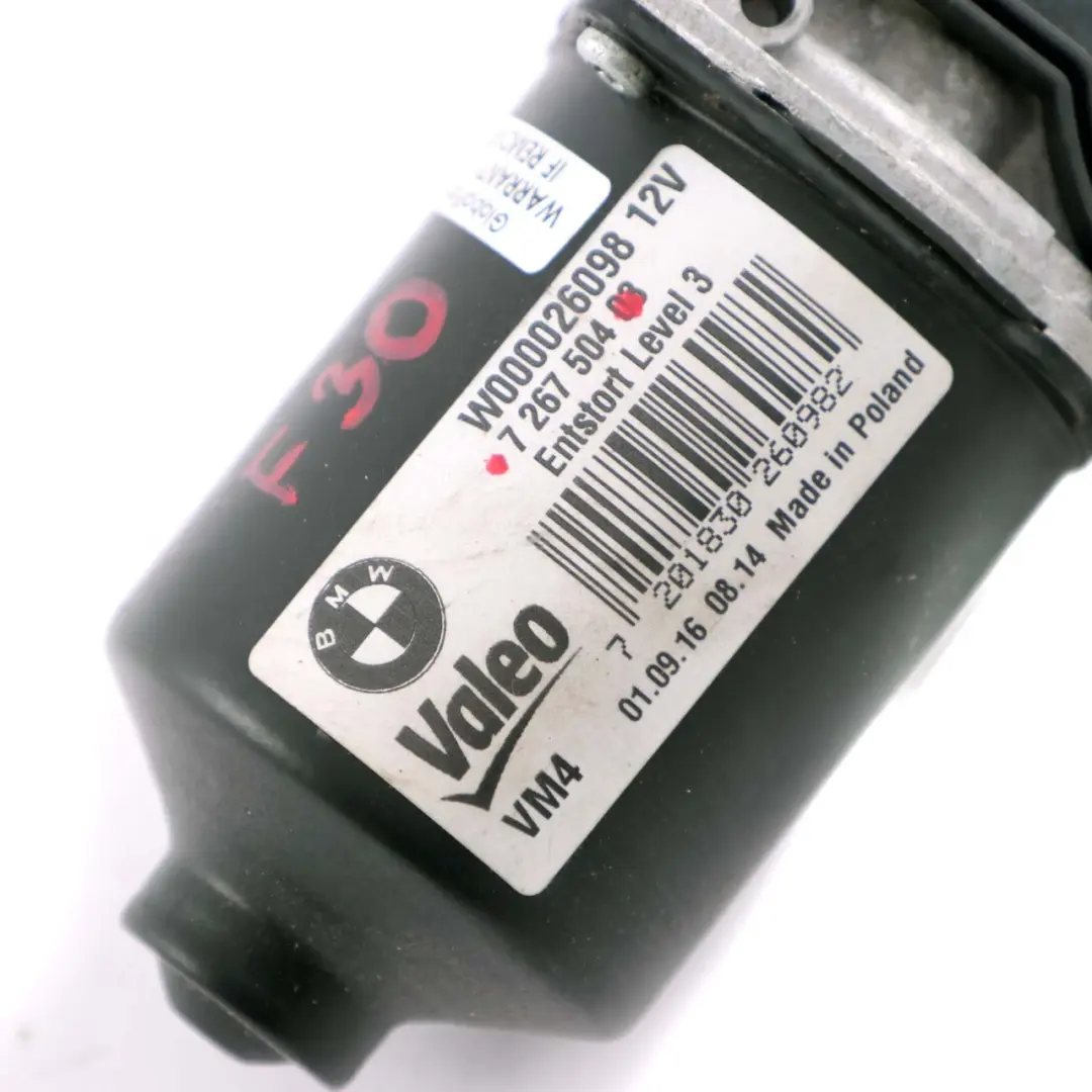 Vorderseite Windschutzscheibe Wischer Motor Valeo W000026098 für BMW F30 mit Teilenummer 7200536 BMW F30 Vorderseite Windschutzscheibe Wischer Motor Valeo W000026098 - SKU 7267504 - Teilenummer 7200536