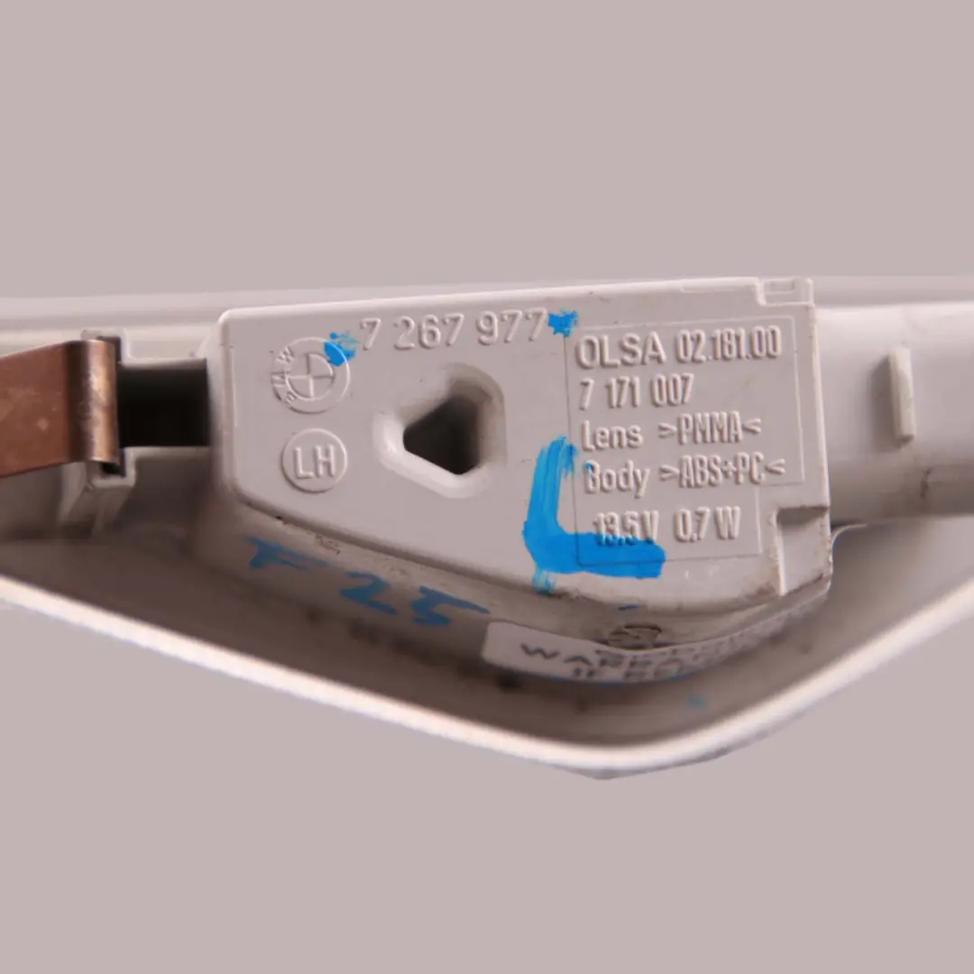 Blinker Indicator Light BMW X3 F25 Front Fender Left N/S to with Part number 7267977 Blinker Indicator Light BMW X3 F25 Front Fender Left N/S - SKU 7267977 - Part number 7267977