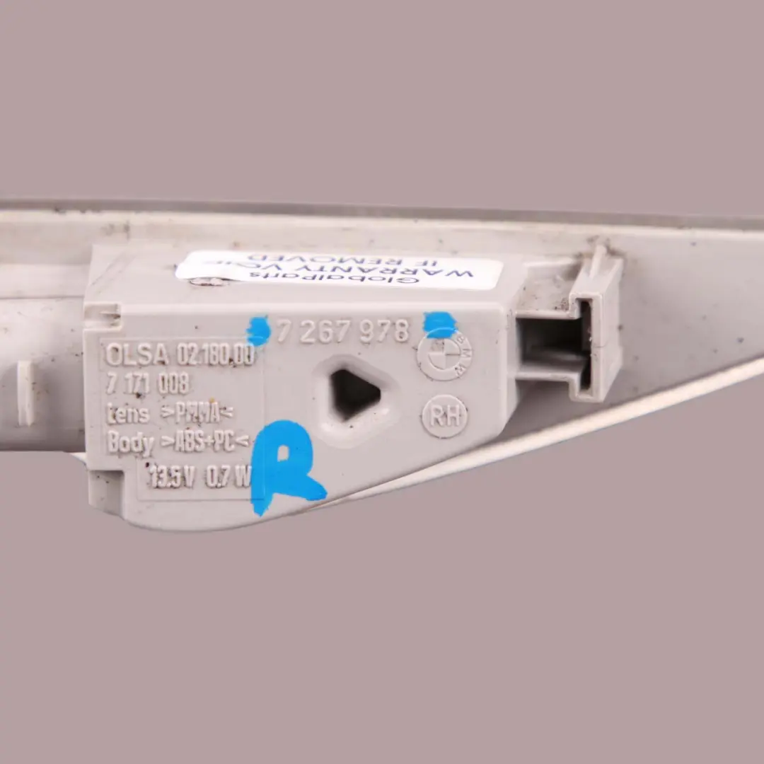 Intermitente Luz Indicadora Guardabarros Delantero Derecho para BMW X3 F25 con número de pieza 7267978 BMW X3 F25 Intermitente Luz Indicadora Guardabarros Delantero Derecho - SKU 7267978 - Número de pieza 7267978