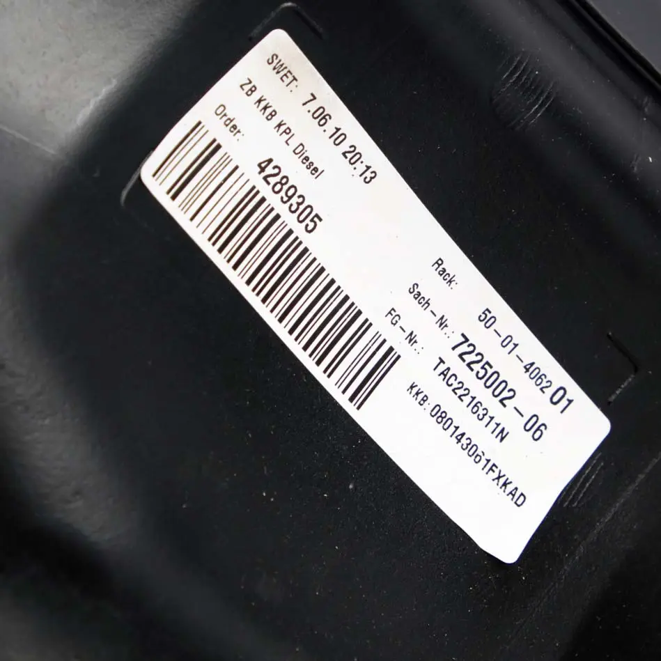 Complete Tank Container to Fuel Tank Diesel BMW F07 GT with Part number 7268032 Fuel Tank Diesel BMW F07 GT Complete Tank Container - SKU 7268032-2 - Part number 7268032