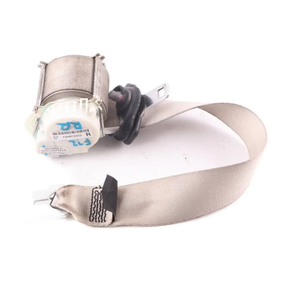 Cintura sicurezza BMW F12 F13 superiore posteriore destra Avorio Bianco 7268734