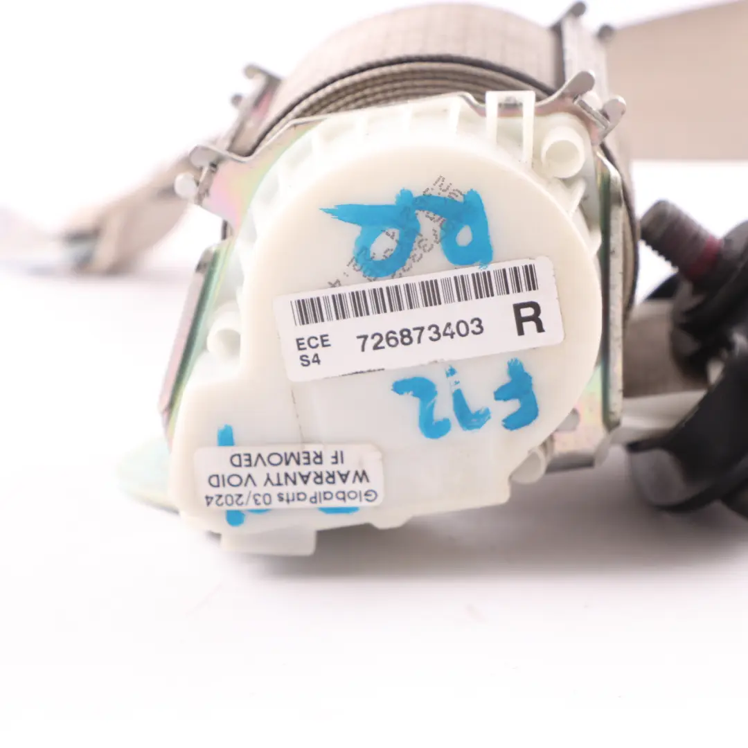 Sicherheitsgurt BMW F12 F13 Obere Hinten Rechts Elfenbein Weiß für mit Teilenummer 7268734 Sicherheitsgurt BMW F12 F13 Obere Hinten Rechts Elfenbein Weiß - SKU 7268734 - Teilenummer 7268734