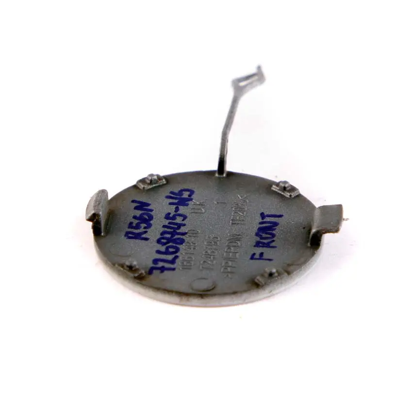 Mini Cooper One R56 R57 LCI Cover Flap Towing Eye Front Bumper White Silver - SKU 7268745-WS - Part number 7268745