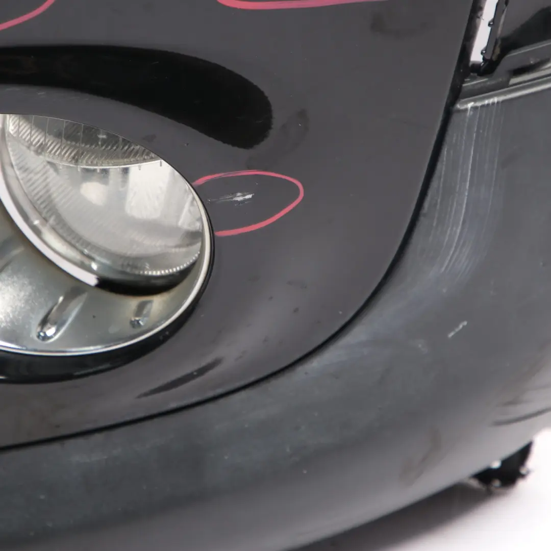 Front Bumper Complete Trim Panel Midnight Black - A94 to Mini R55 R56 LCI with Part number 7268746 Mini R55 R56 LCI Front Bumper Complete Trim Panel Midnight Black - A94 - SKU 7268746-MNB2 - Part number 7268746