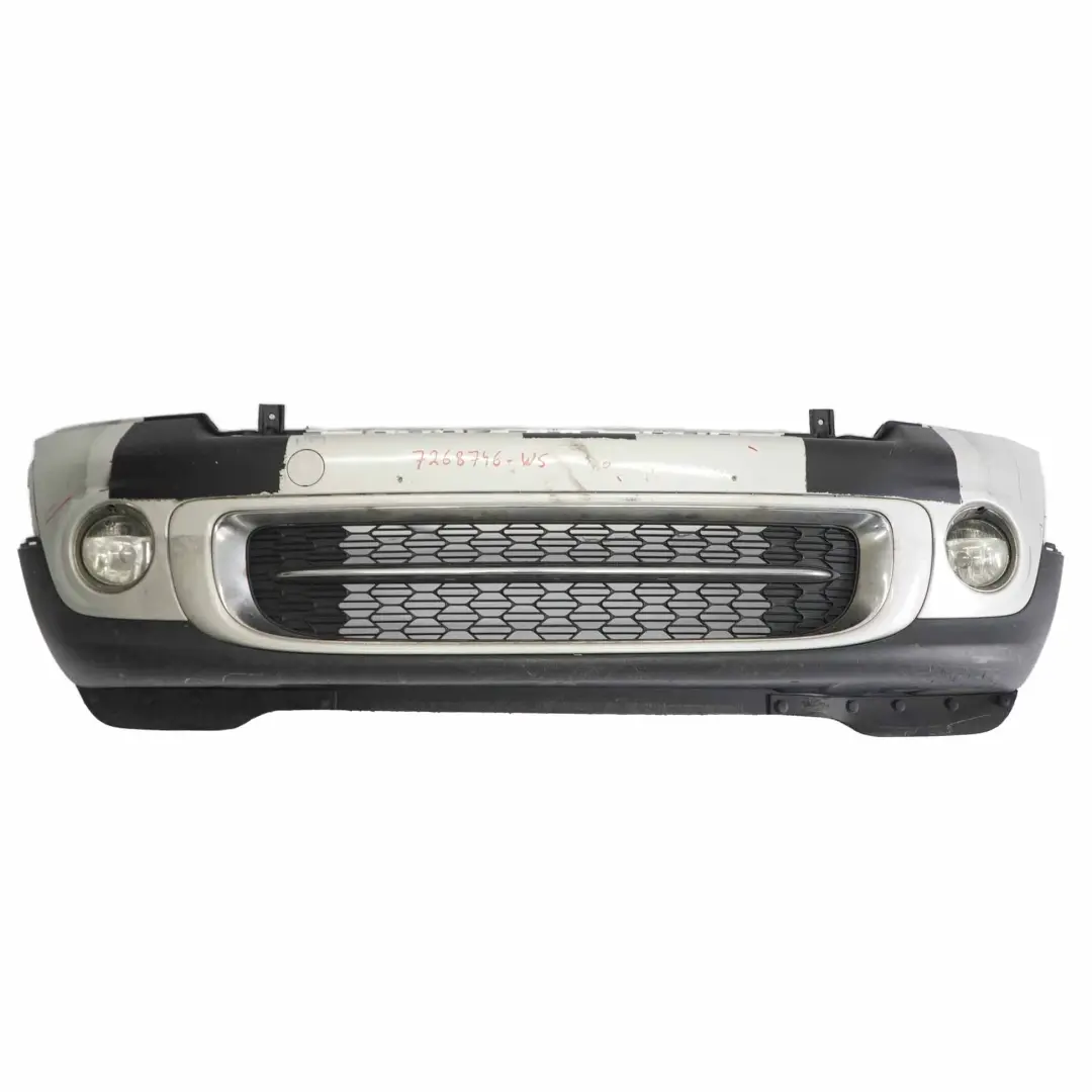 Mini R55 R56 LCI Zderzak Przedni White Silver A62 - SKU 7268746-WS - Numer Części 7268746